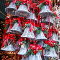 Hand-made Christmas bells (1389 visits) Salzburg Christmas market stall selling bells made from vines Hand-made Christmas bells